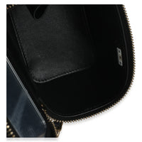 Chanel Black Quilted Lambskin Mini Coco Casino Vanity Case With Chain Handbag 8