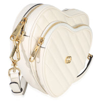 Gucci Mystic White Matelasse Calfskin Diagonal Mini Interlocking G Heart Handbag 3
