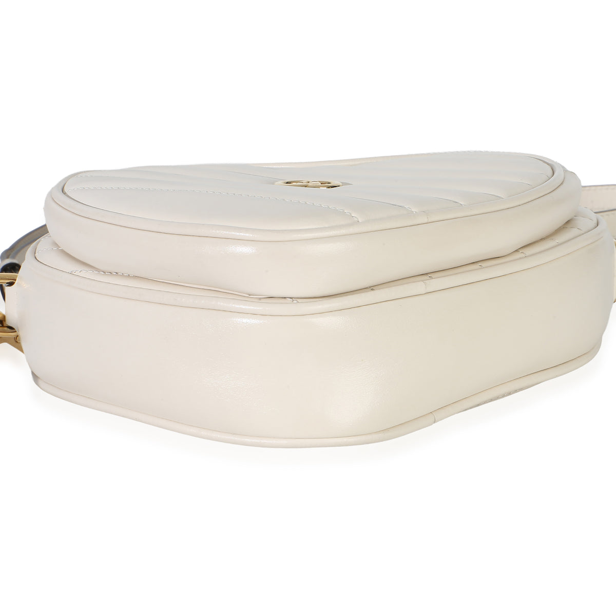 Gucci Mystic White Matelasse Calfskin Diagonal Mini Interlocking G Heart Handbag 5