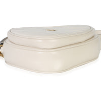 Gucci Mystic White Matelasse Calfskin Diagonal Mini Interlocking G Heart Handbag 5
