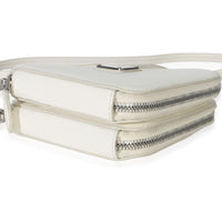 Prada White Saffiano Mini Triangle Crossbody Pouch Handbag 5