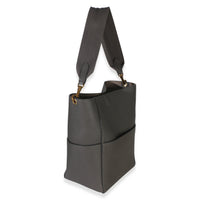 Celine Grey Soft Grained Calfskin Medium Sangle Bucket Bag Handbag 3
