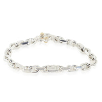 Tiffany & Co. Yellow Gold & Sterling Silver  Makers Mark Bracelet