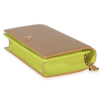 Gucci Light Pink Green Dollar Calfskin GG Marmont Wallet On Chain Handbag 6