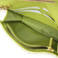 Gucci Light Pink Green Dollar Calfskin GG Marmont Wallet On Chain Handbag 9
