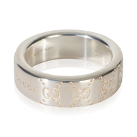 Gucci Sterling Silver  6mm Signature Ring 2