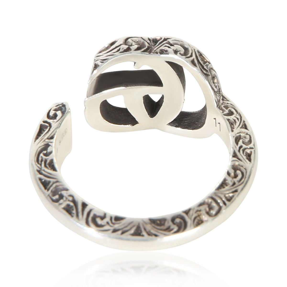 Gucci Sterling Silver  GG Marmont Key Motiff Ring 3
