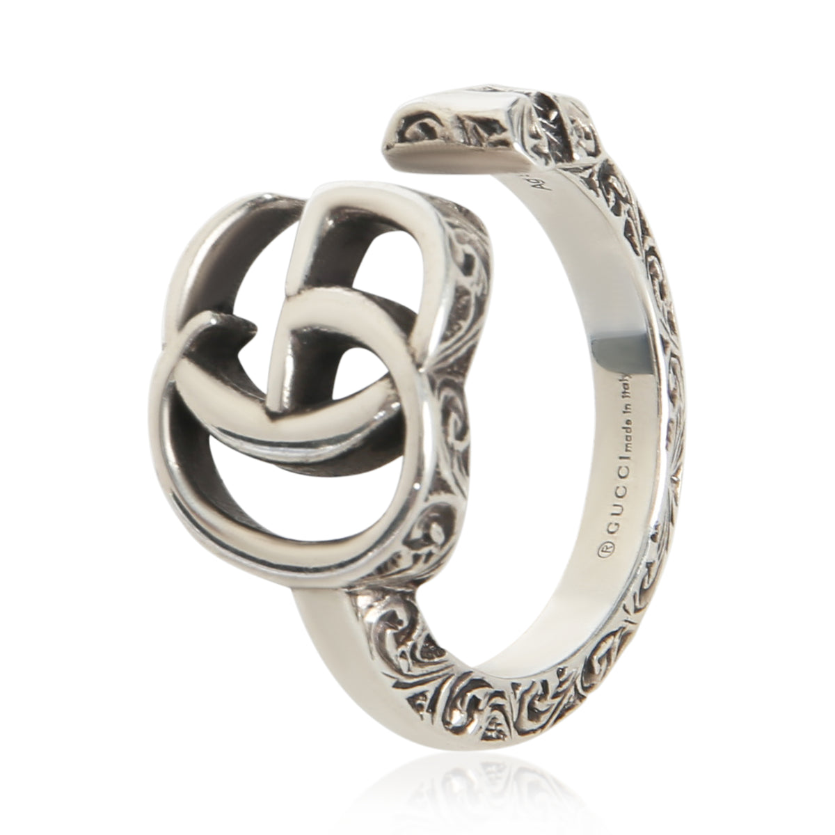 Gucci Sterling Silver  GG Marmont Key Motiff Ring 4