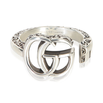 Gucci Sterling Silver  GG Marmont Key Motiff Ring fv