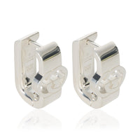 Gucci Sterling Silver  Interlocking G Hoop Earrings 2