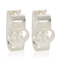 Gucci Sterling Silver  Interlocking G Hoop Earrings fv