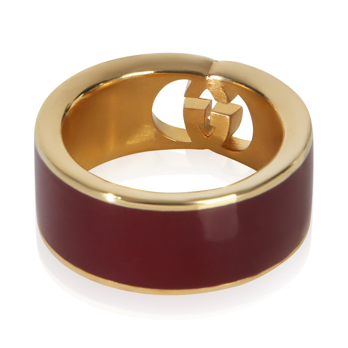 Gucci Gold Plated  Interlocking G Enamel Ring 3