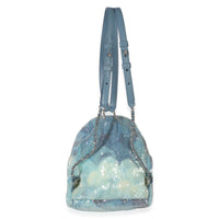 Chanel Blue Multicolor Sequin Waterfall Mini Backpack Handbag 5