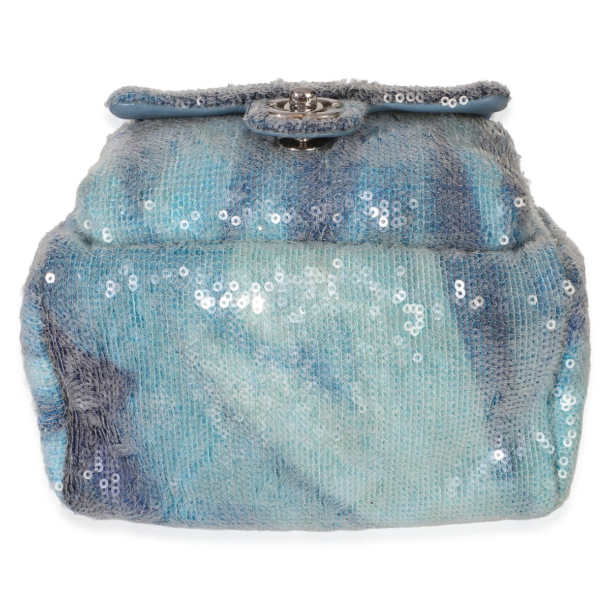 Chanel Blue Multicolor Sequin Waterfall Mini Backpack Handbag 6