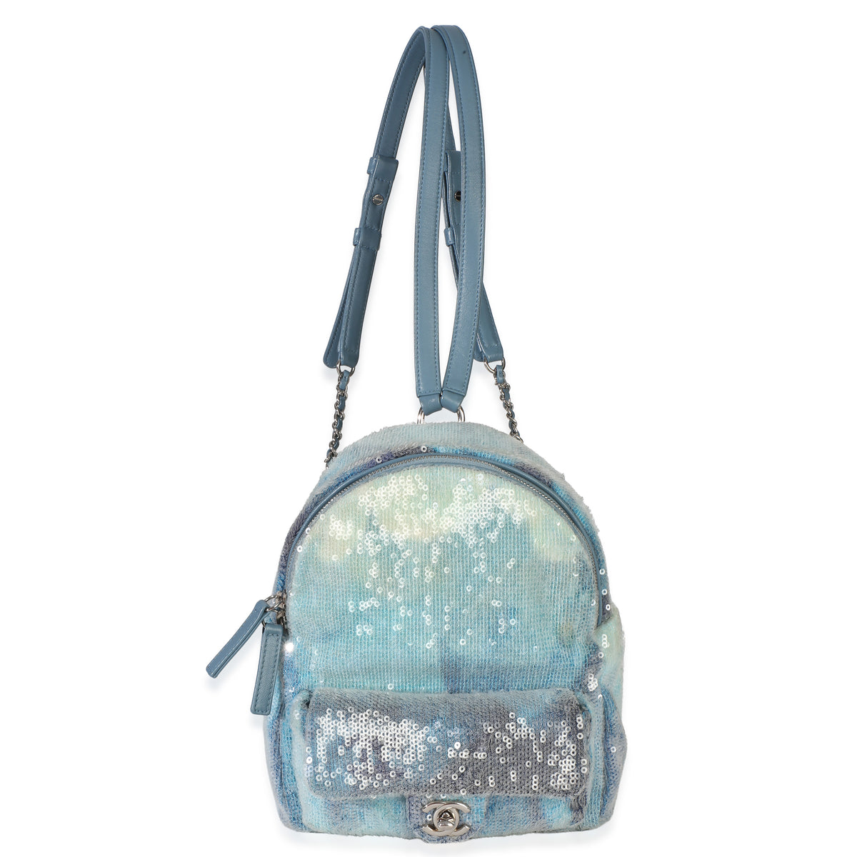 Chanel Blue Multicolor Sequin Waterfall Mini Backpack | myGemma | NL