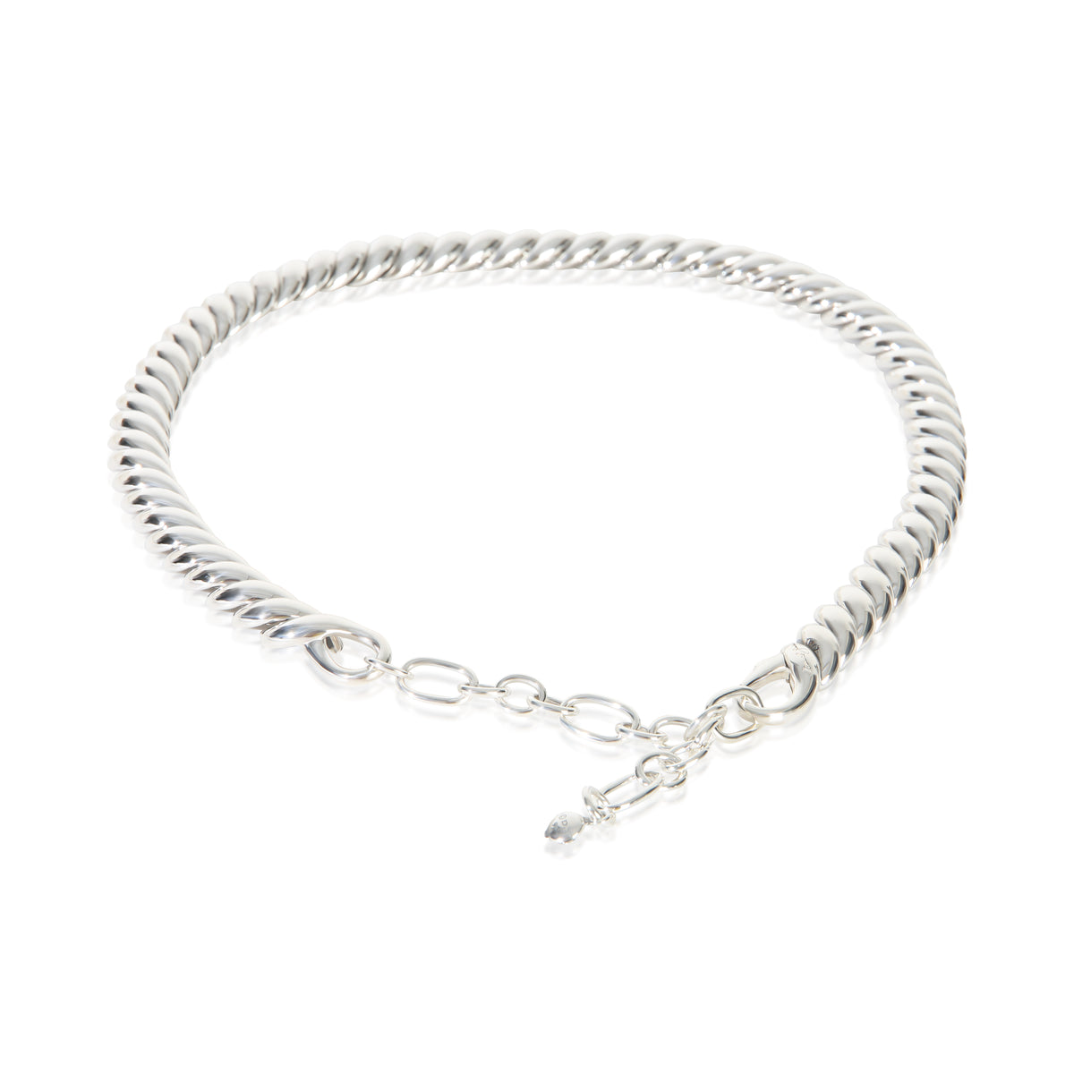 David Yurman Sterling Silver  Sculpted Cable Necklace 2
