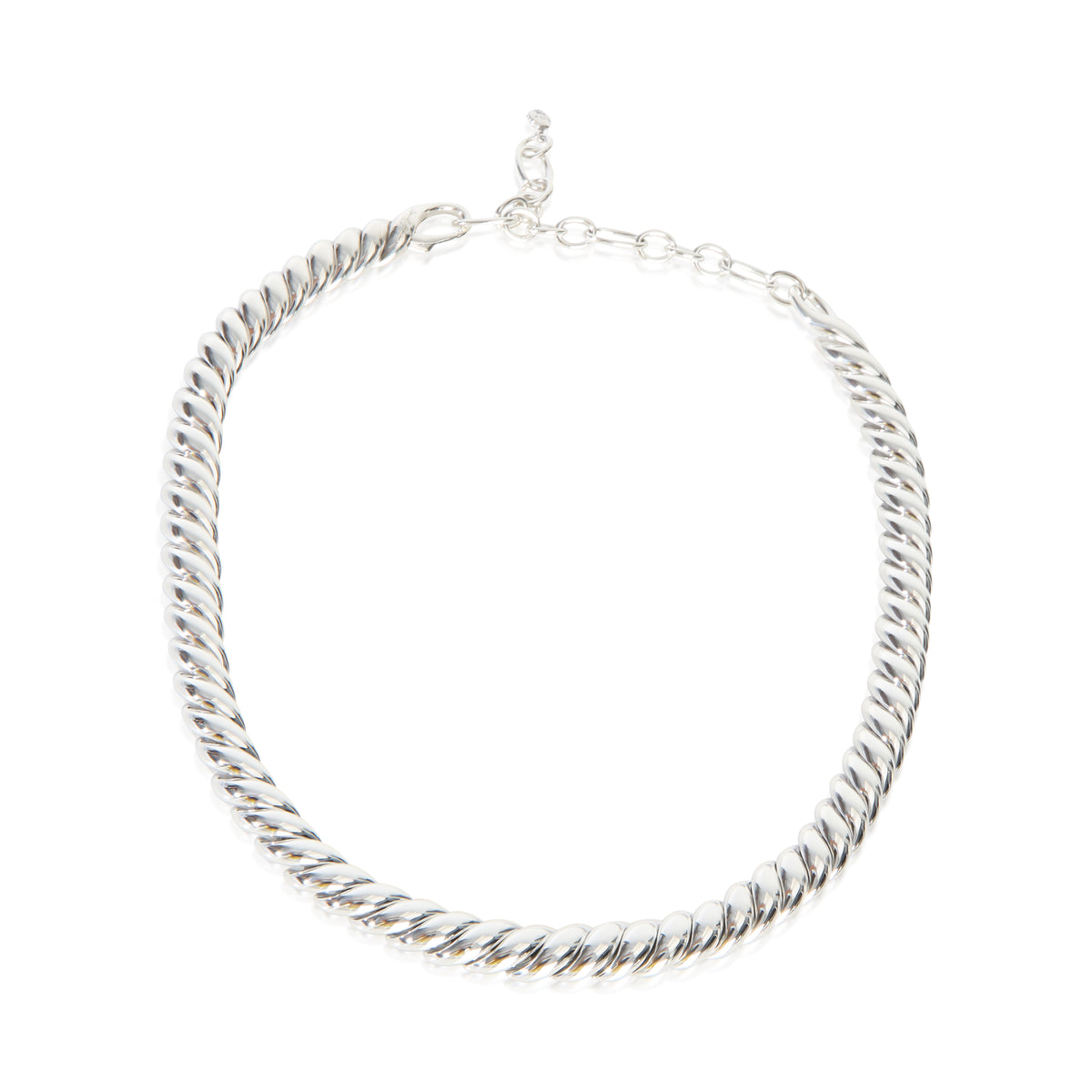 David Yurman Sterling Silver  Sculpted Cable Necklace 3