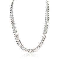 David Yurman Sterling Silver  Sculpted Cable Necklace fv