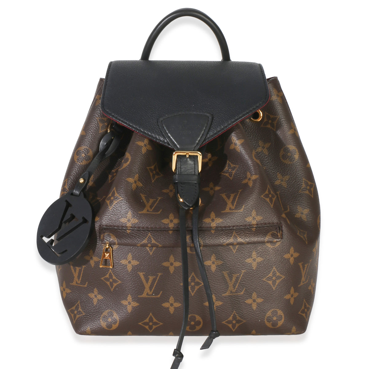 Louis Vuitton Black Monogram Canvas Montsouris Backpack PM NM Handbag fv
