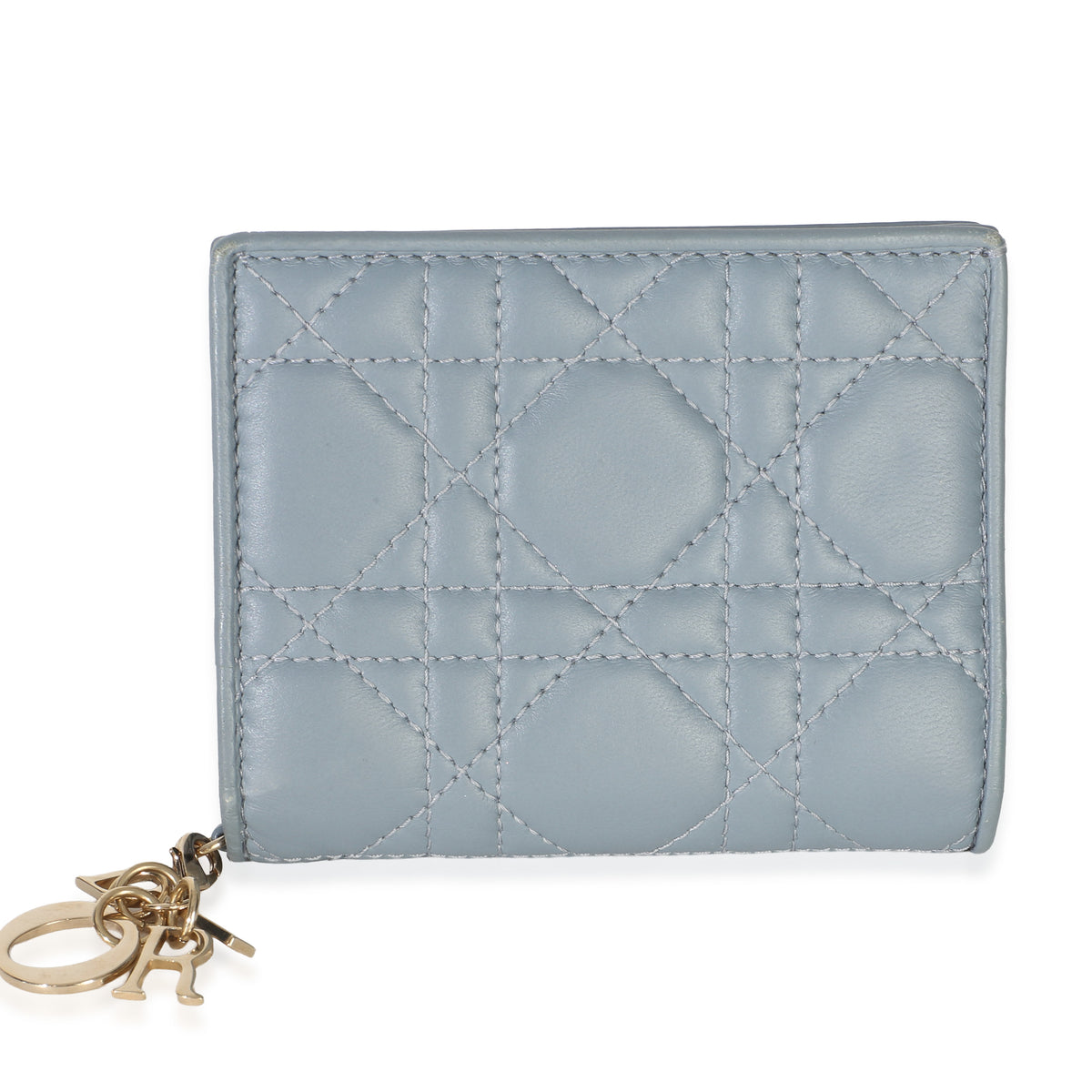 Christian Dior Cloud Blue Lambskin Cannage Mini Lady Dior Wallet Wallet id