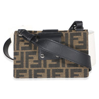 Fendi Tobacco Recycled Fabric Jacquard Vitello Grace FF 1974 Baguette Belt Pouch Handbag 4