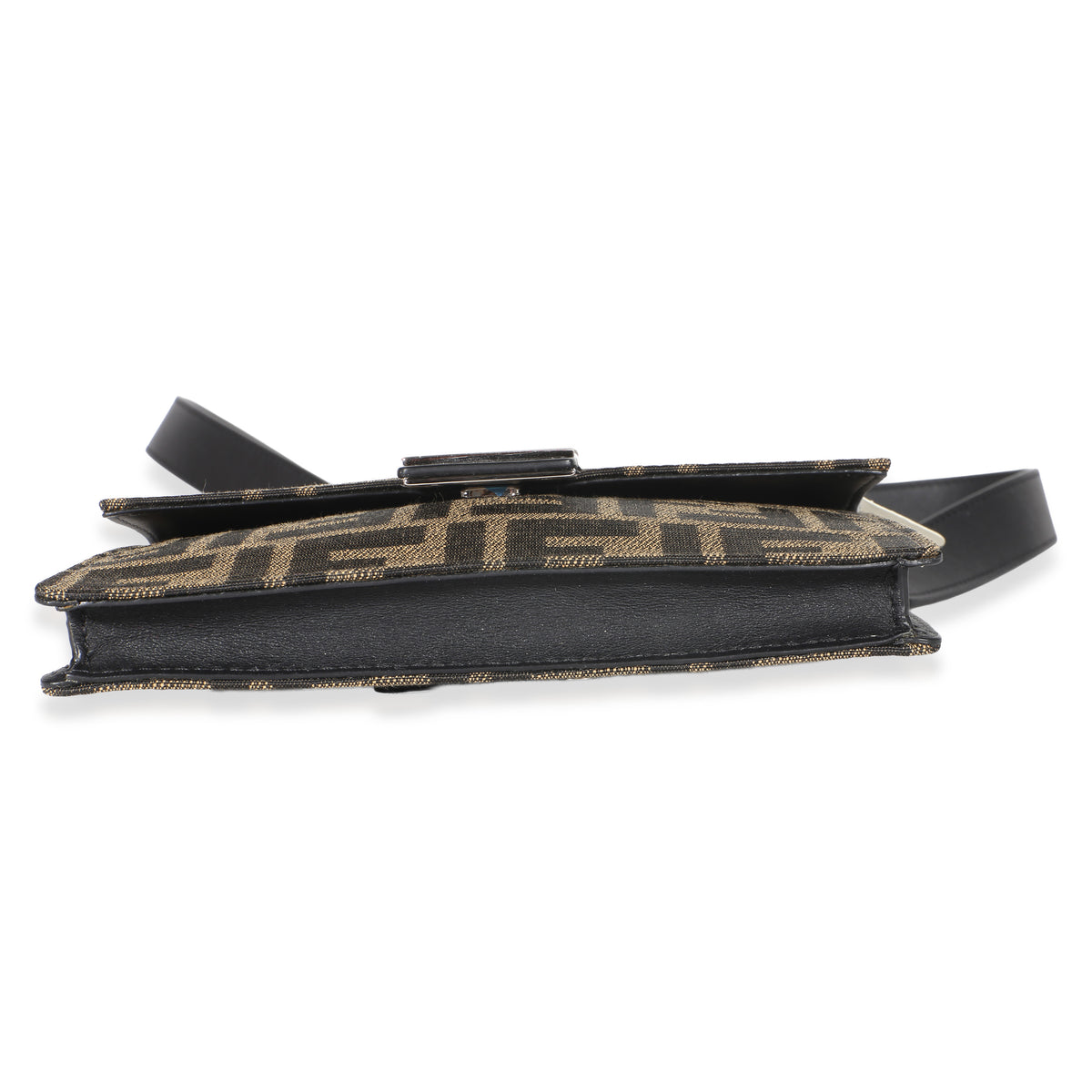 Fendi Tobacco Recycled Fabric Jacquard Vitello Grace FF 1974 Baguette Belt Pouch Handbag 5