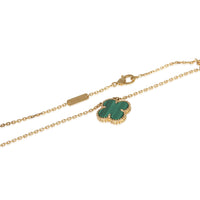 Van Cleef & Arpels Yellow Gold Malachite Vintage Alhambra Pendant 3