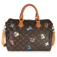 Louis Vuitton Monogram Canvas Love Lock Speedy Bandouliere 30 Handbag fv
