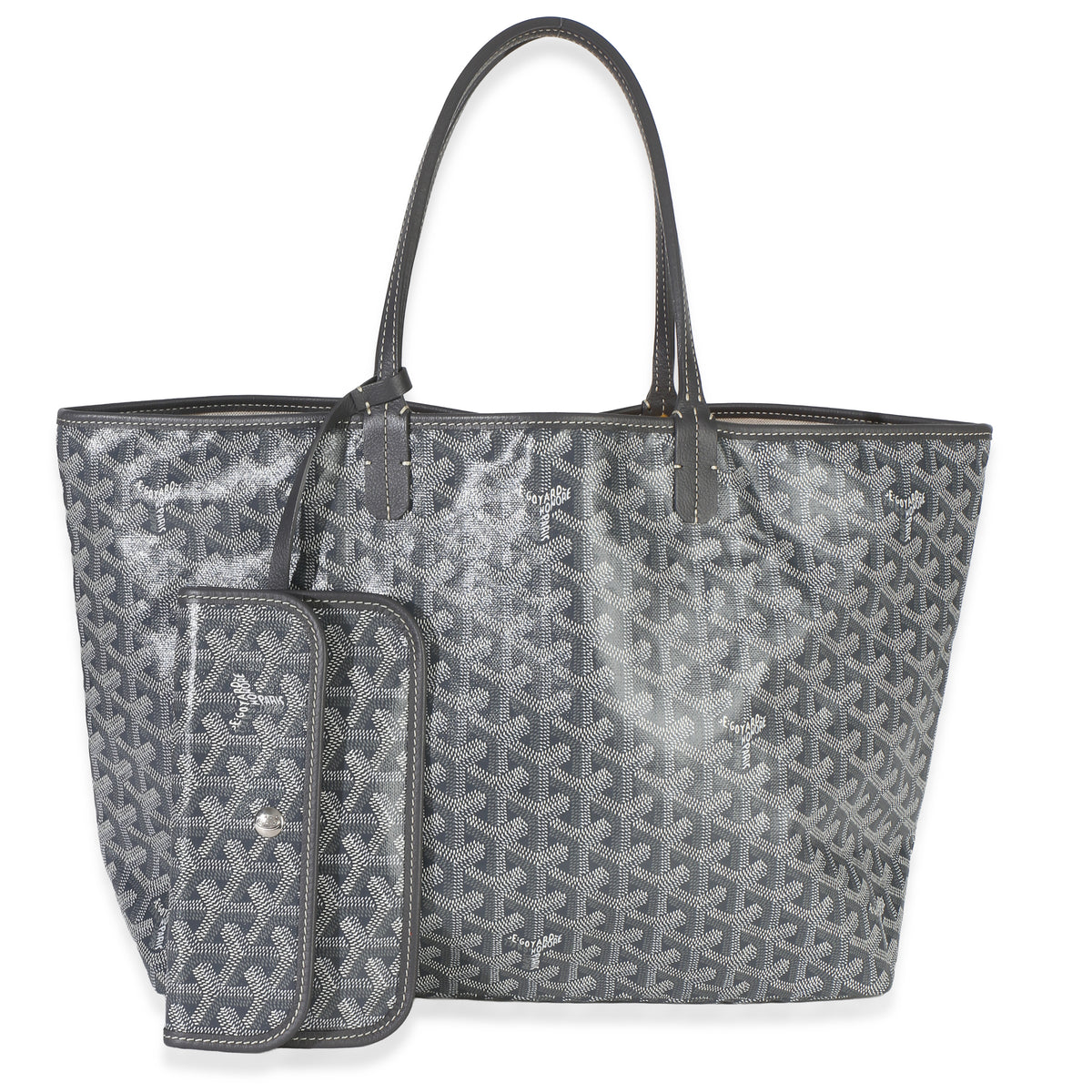 Goyard Grey ine Canvas Saint Louis PM Handbag fv