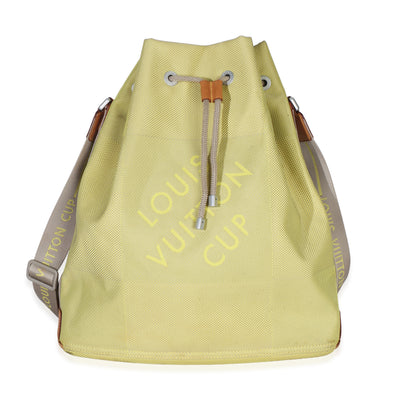 Louis Vuitton Yellow Damier Geant Canvas Large Americas Cup Shoulder Bag Handbag id