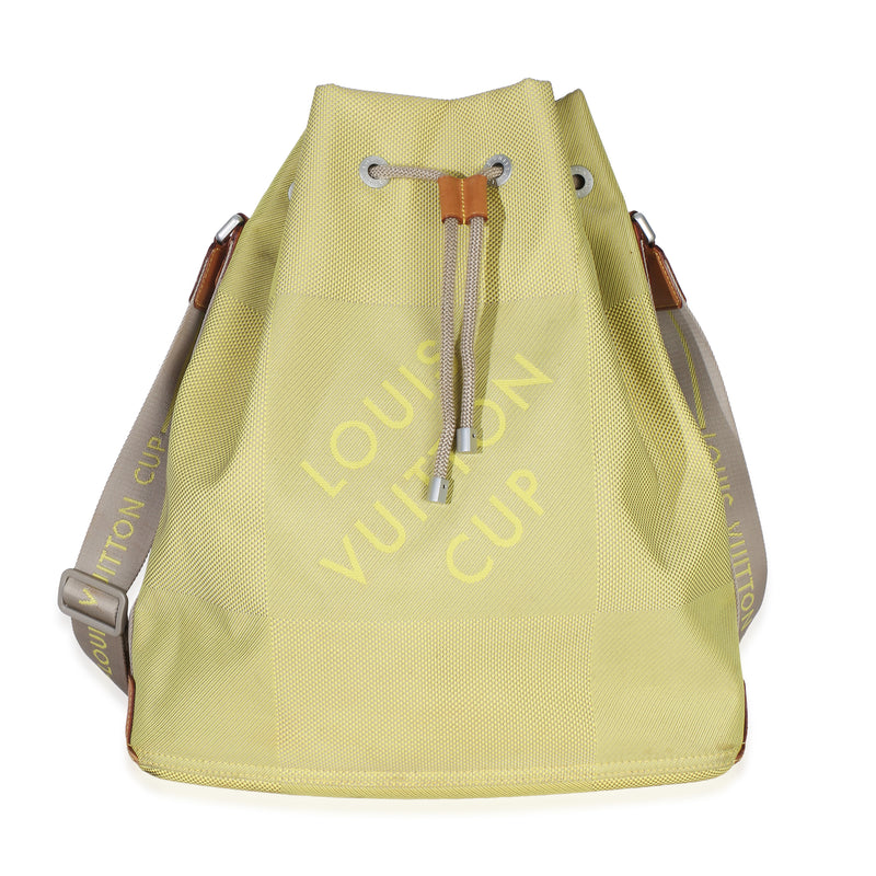 Louis Vuitton Yellow Damier Geant Canvas Large Americas Cup Shoulder Bag Handbag id