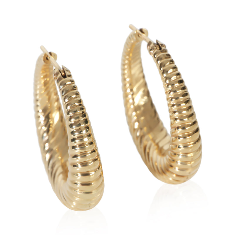 Tiffany & Co. Yellow Gold  Vintage Twist Hoop Earrings fv