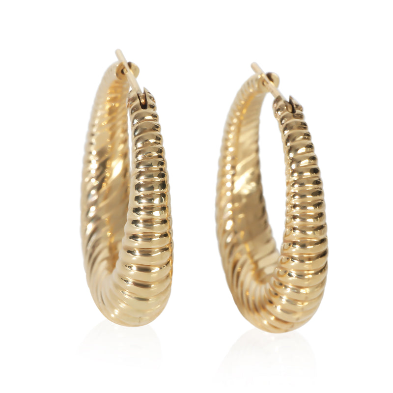 Tiffany & Co. Yellow Gold  Vintage Twist Hoop Earrings fv
