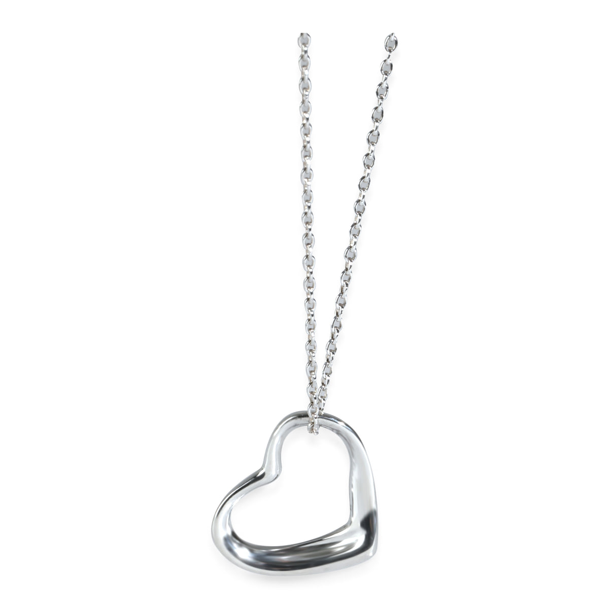 Tiffany & Co. Sterling Silver  Vintage Elsa Peretti Open Heart Pendant