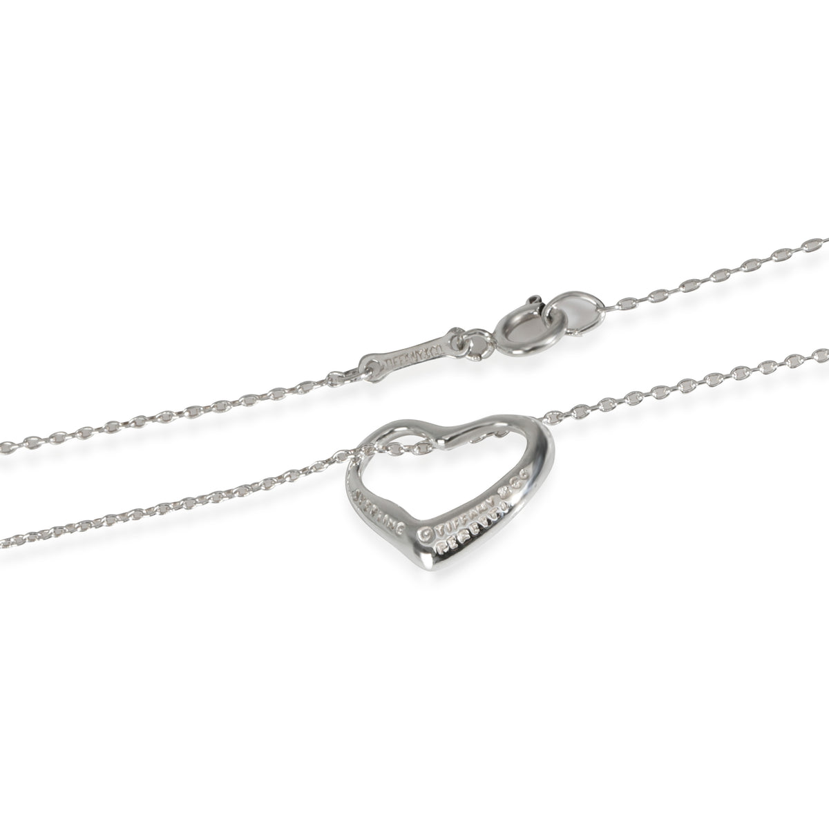 Tiffany & Co. Sterling Silver  Vintage Elsa Peretti Open Heart Pendant
