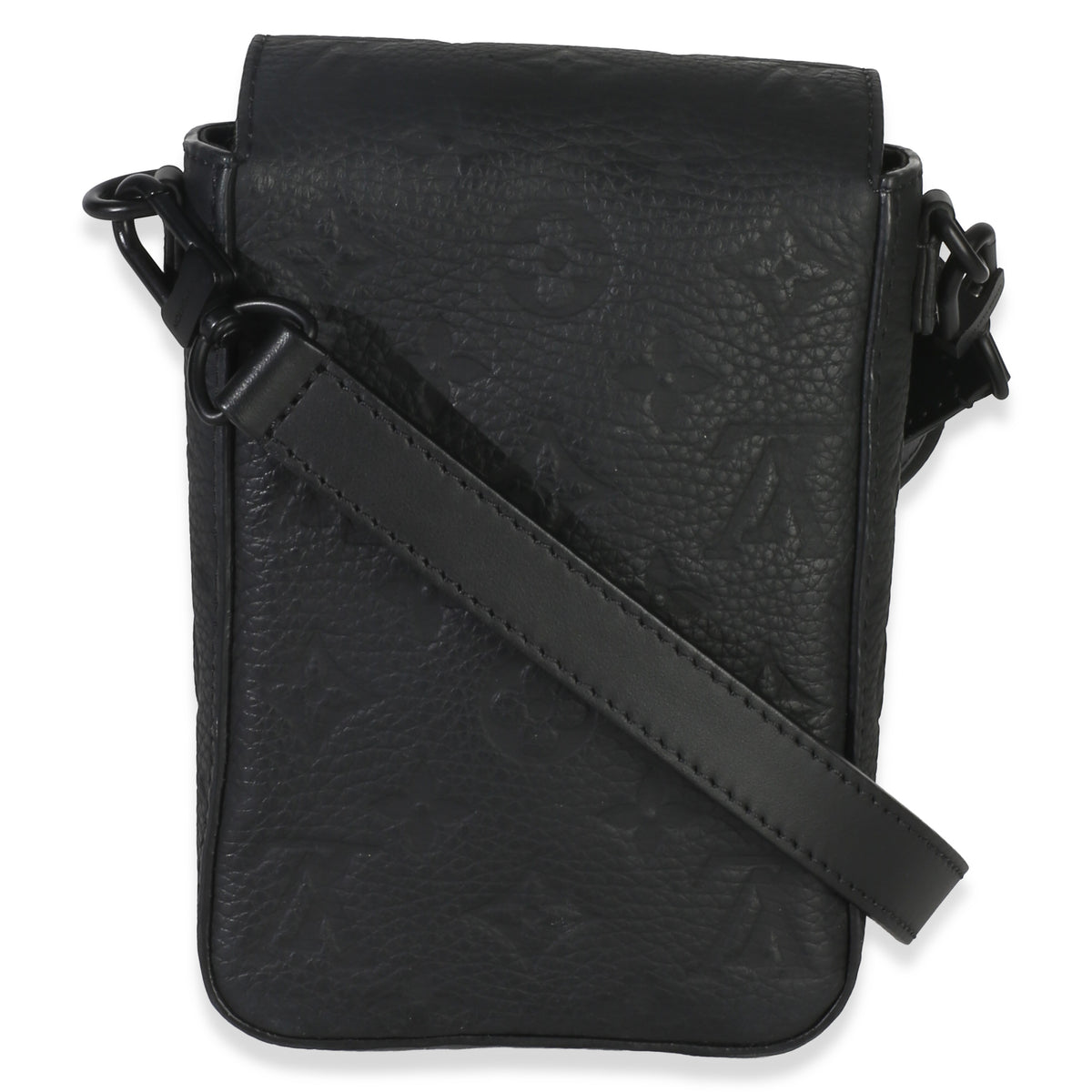 Louis Vuitton Black Monogram Taurillon S Lock Wearable Wallet Handbag 4
