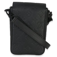 Louis Vuitton Black Monogram Taurillon S Lock Wearable Wallet Handbag 4