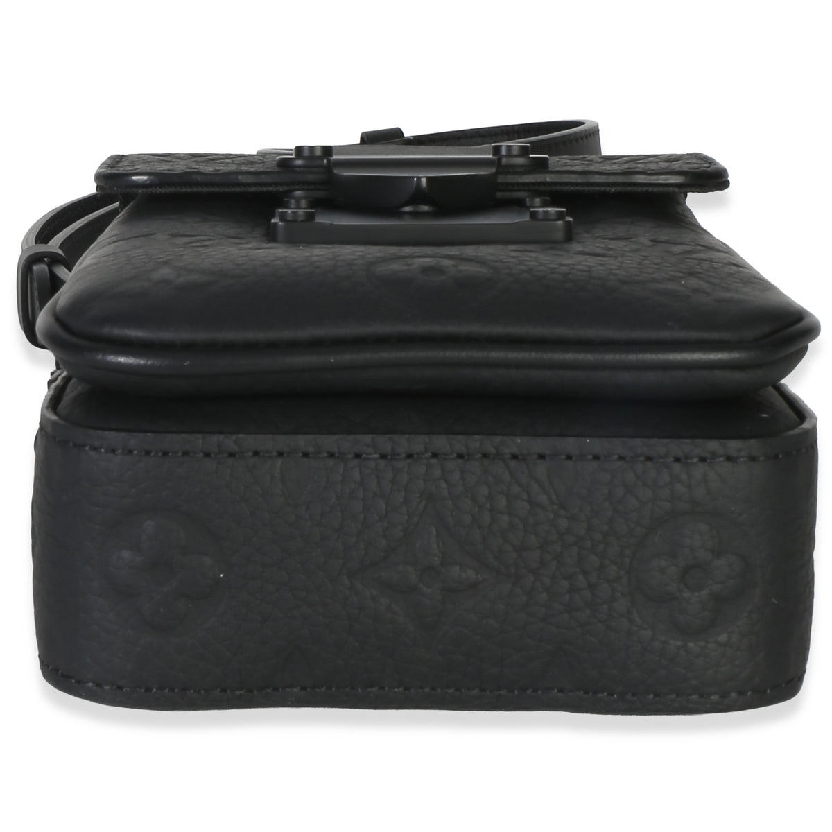 Louis Vuitton Black Monogram Taurillon S Lock Wearable Wallet Handbag 5