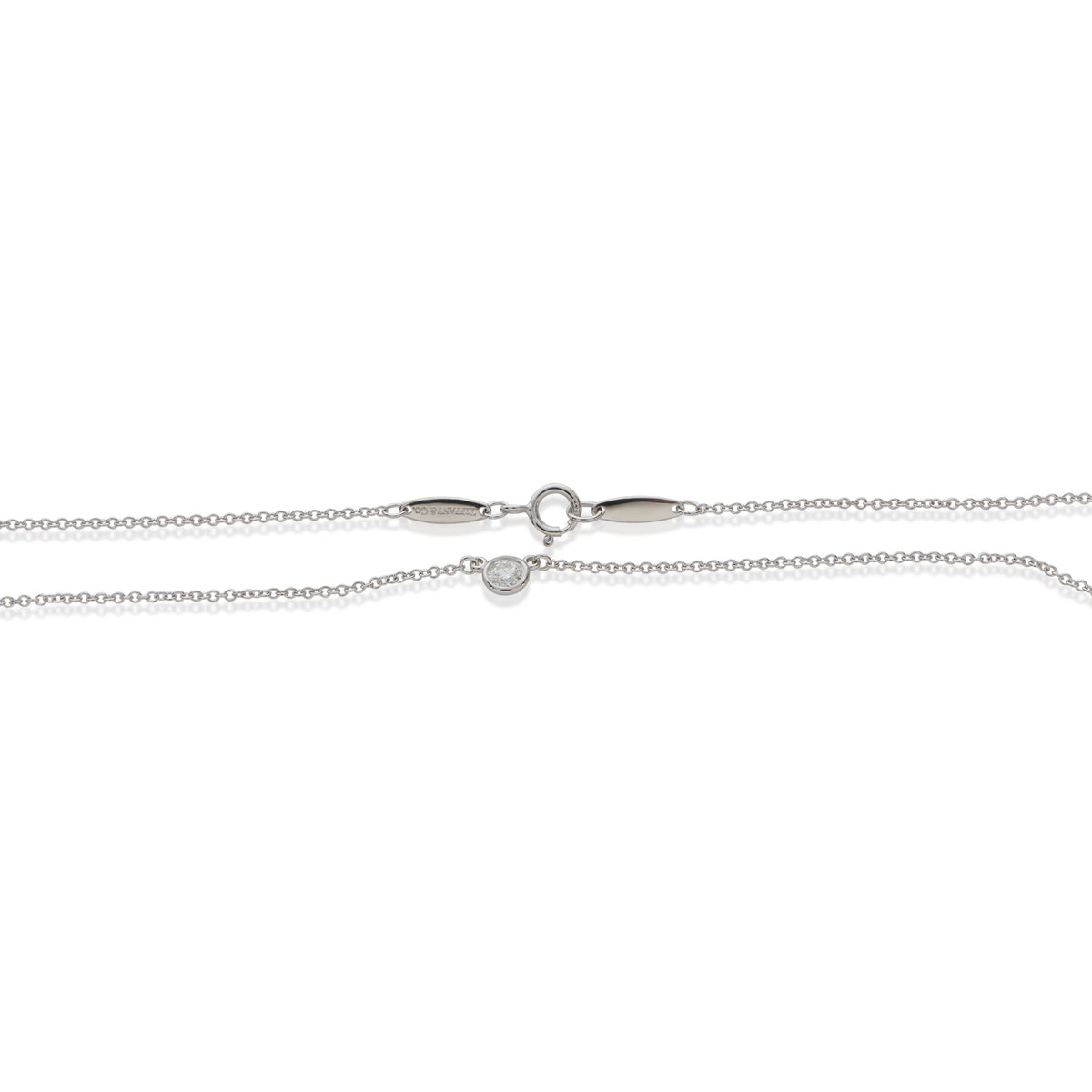 Tiffany & Co. Platinum Diamond Elsa Peretti Diamond By The Yard Pendant 2