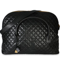 Saint Laurent Black Quilted Calfskin ES Giant Travel Bag Handbag id