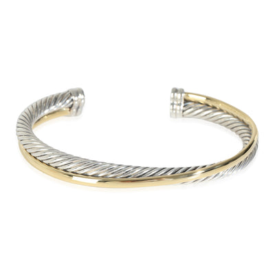 David Yurman Yellow Gold & Sterling Silver  Crossover Bracelet