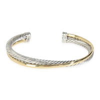 David Yurman Yellow Gold & Sterling Silver  Crossover Bracelet