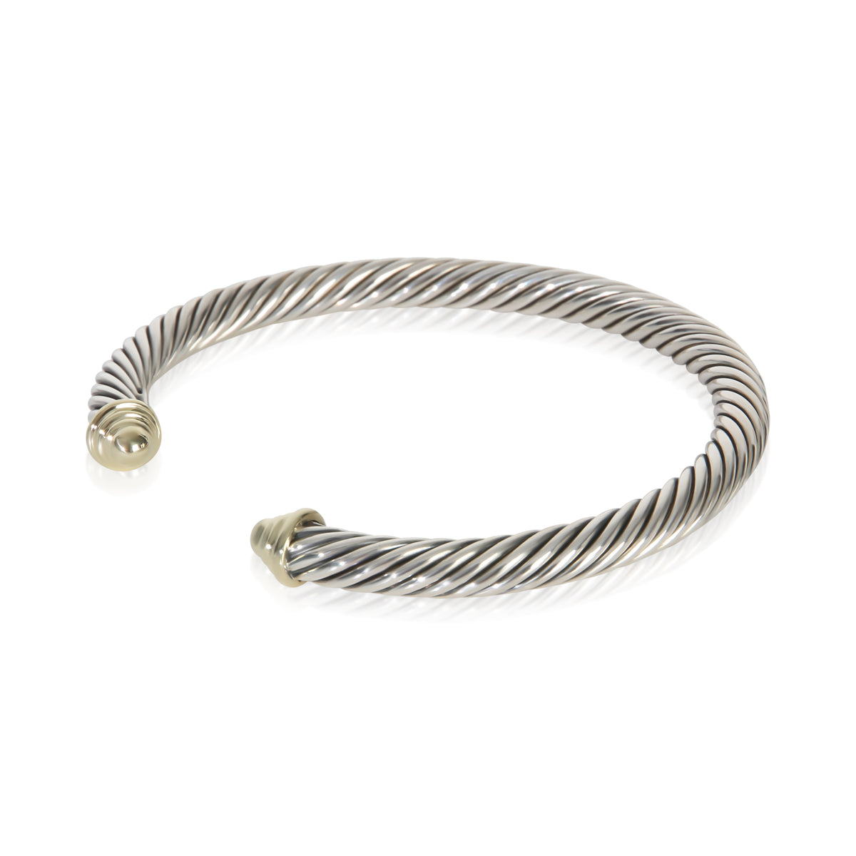David Yurman Yellow Gold & Sterling Silver  Cable Classic Bracelet 2