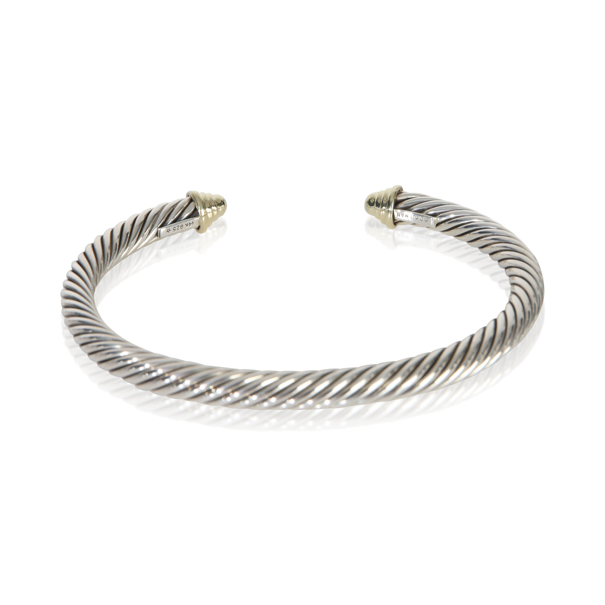 David Yurman Yellow Gold & Sterling Silver  Cable Classic Bracelet 3