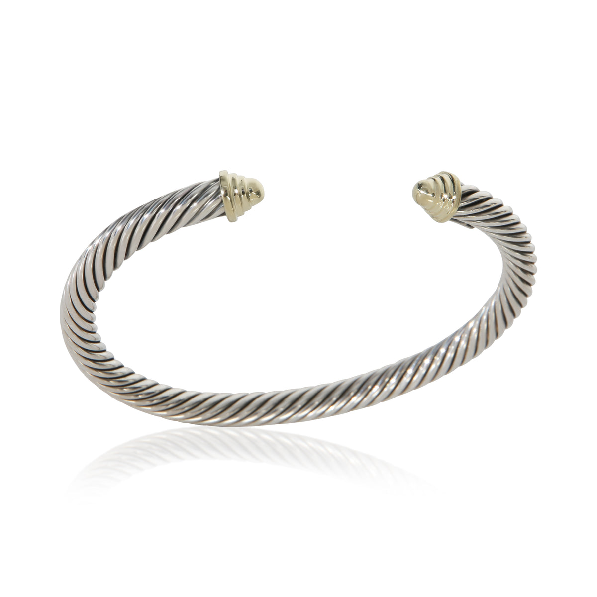 David Yurman Yellow Gold & Sterling Silver  Cable Classic Bracelet 4
