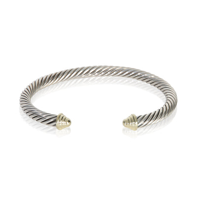 David Yurman Yellow Gold & Sterling Silver  Cable Classic Bracelet fv