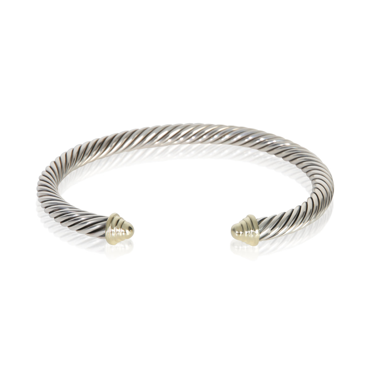 David Yurman Yellow Gold & Sterling Silver  Cable Classic Bracelet fv