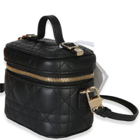 Christian Dior Black Lambskin Cannage Micro Lady Dior Vanity Case Handbag 2
