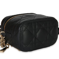 Christian Dior Black Lambskin Cannage Micro Lady Dior Vanity Case Handbag 7