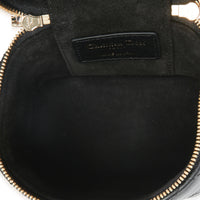 Christian Dior Black Lambskin Cannage Micro Lady Dior Vanity Case Handbag 8